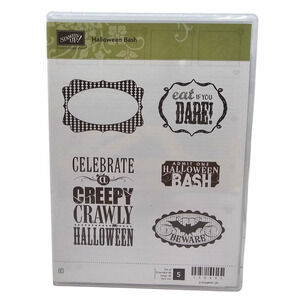 Stampin' Up! Halloween Bash Rubber/Cling Stamp Set NEW